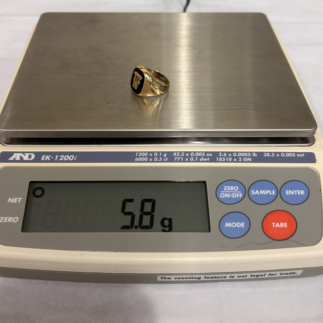 Men’s signet ring on the GoldVara scale