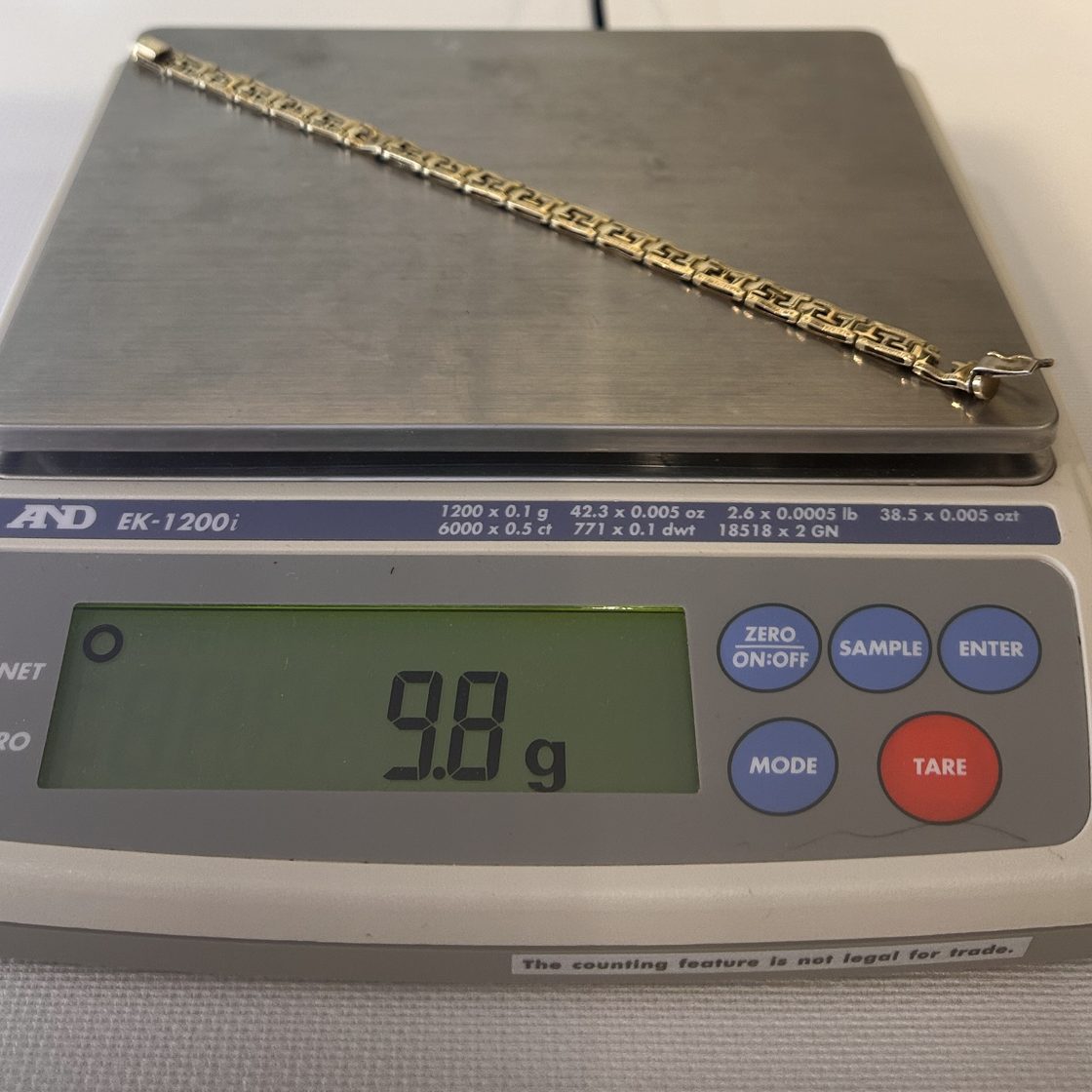 Greek-key link bracelet on the GoldVara scale